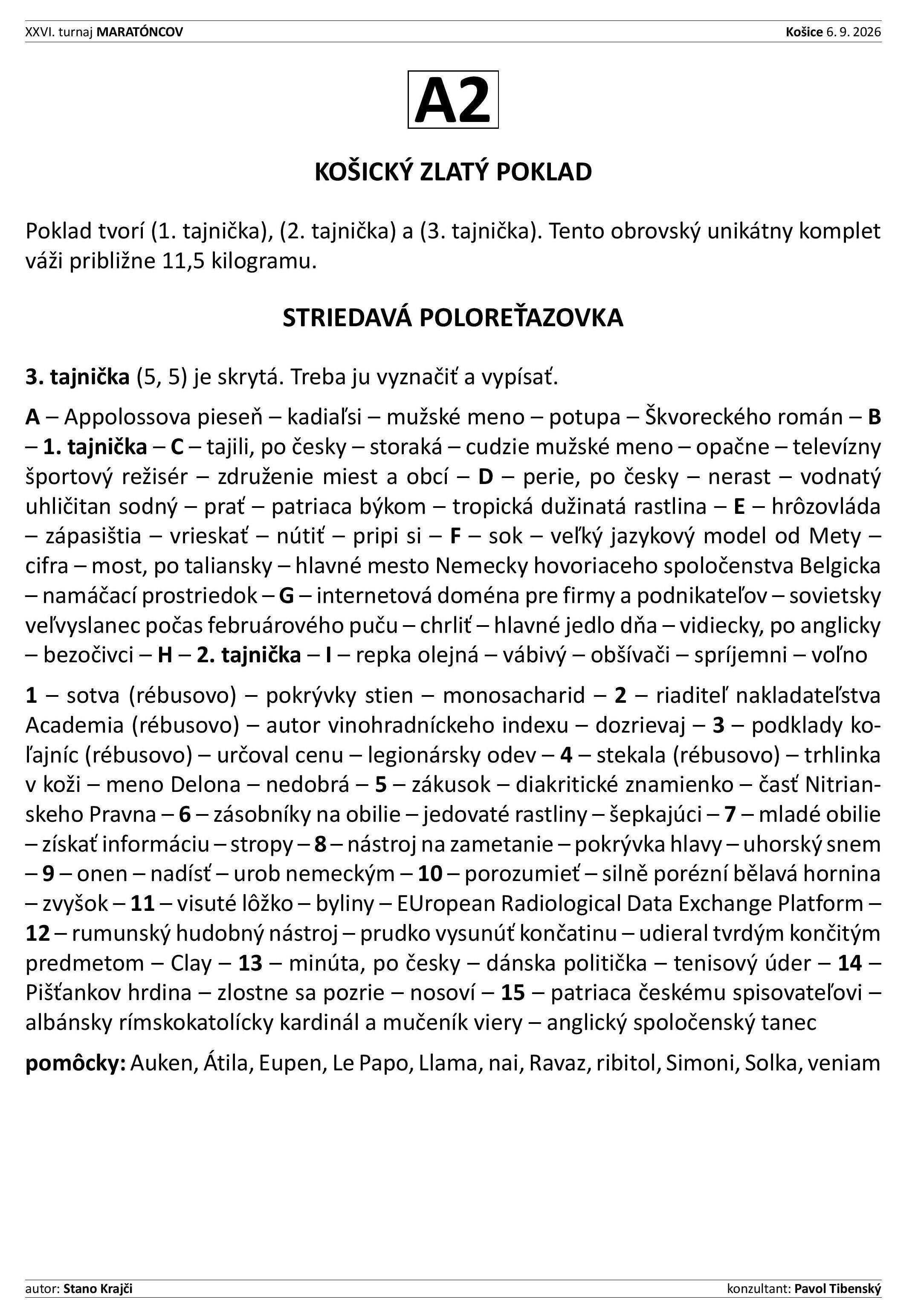 A2-legenda